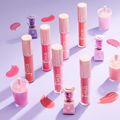 Juvia's Place Smoothie Lip Gloss - Hydrating Pink Velvet Cream Lipgloss | Non-Sticky, High Shine Formula with Cocoa Butter & Chia Oil