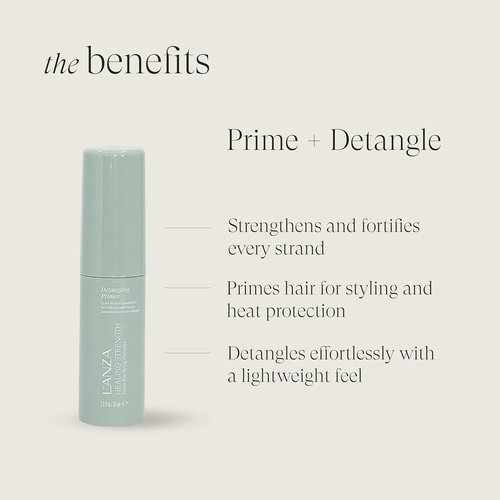 L'ANZA Healing Strength Hair Care Duo - Silk Serum & Detangling Primer for Damage Repair | 1 fl oz Each
