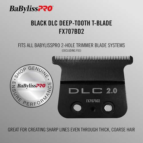 BaBylissPRO Barberology Replacement Blade - Deep Tooth DLC for FX707BD2 Hair Trimmers | Black