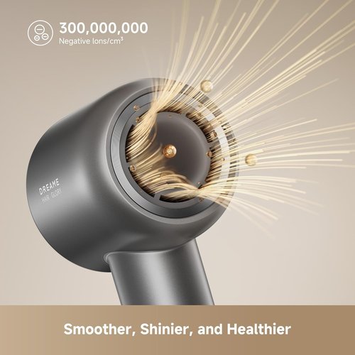 Dreame Glory Mix High-Speed Hair Dryer - Dual Voltage, 3 Magnetic Nozzles, Customized Fragrant Drying, Lightweight Black