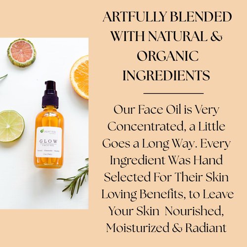 Aspen Kay Naturals Glow - Turmeric & Rosehip Face Oil, Natural & Organic Face Moisturizer with Turmeric, Camellia, Sea Buckthorn and Chamomile - Facial Serum - 2 oz