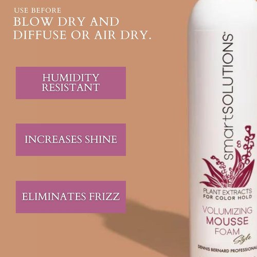 SMART SOLUTIONS Volumizing Mousse Foam - Non-Sticky Weightless Styling Aid, 8.5 oz