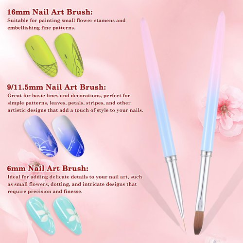 INENK for OPI Nail Polish Remover, 4PCS Nail Clean UP Brushes for Cleaning Polish Mistakes on the Cuticles, Acetone Resistant Nail Brush for Nail Art and Designs