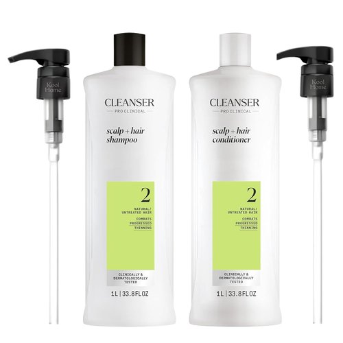 **System 2 Shampoo & Conditioner Set - Professional Hair Care Duo for Thinning Hair | 1L Size**