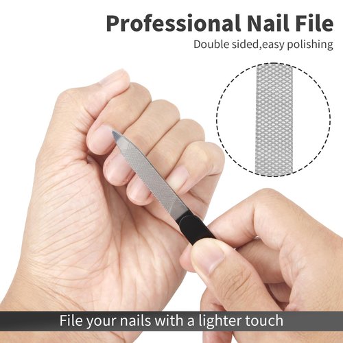 Fingernail and Toenail Nail Clippers for Thick and Ingrown Nails, 11 Pieces Manicure and Pedicure Kits Cutters Care Tools Hand Foot Treatment for Men, Women, and Seniors with Travel Case