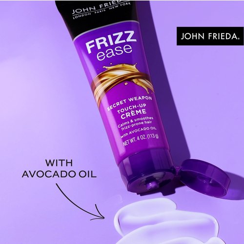 John Frieda Frizz Ease Anti-Frizz Styling Cream - Smooth Touch-Up Crème for Frizz-Prone Hair, 4 Oz