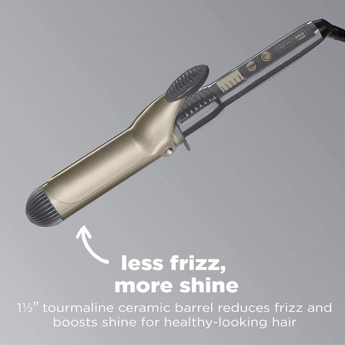 Conair INFINITIPRO Tourmaline Curling Iron - 1.5-Inch Ceramic Barrel for Soft Waves on Medium & Long Hair