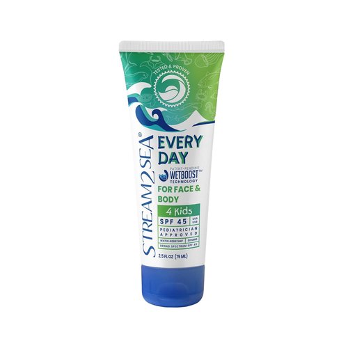 SPF 45 Every Day Kids Mineral Sunscreen - Biodegradable, Paraben-Free & Reef Safe | 2.5 Fl Oz Non-Greasy Protection for Face & Body