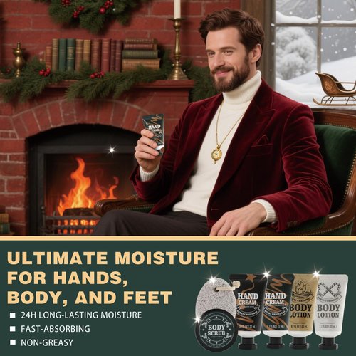 BODY & EARTH 2025 Advent Calendar for Men Christmas Holiday Gifts 24 Days of Countdown Calendar, Advent Beauty Calendar 2025 Adult 24PCS Beard Care Grooming Set Mens with Sandalwood & Cedar Beard Oil