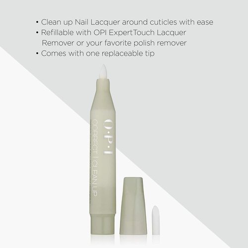 OPI Correct Clean Up - Refillable Nail Polish Remover Pen | Gentle Non-Drying Formula | 0.13 fl oz