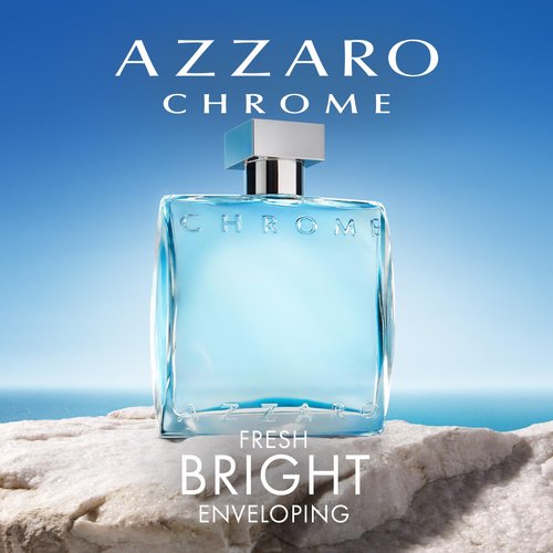 Azzaro Chrome Eau de Toilette | Fresh Aquatic Men's Cologne - Citrus & Woody Fragrance - Perfect for Everyday Wear