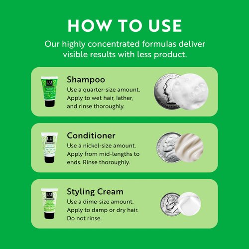 Lu by LatinUs Beauty Freedom Collection | Shampoo, Conditioner & Styling Cream with Impossible Keratin, Moringa Oil, Cruelty Free, Sulfate Free, Paraben Free | 32 Fl Oz Total | 3-Piece Set