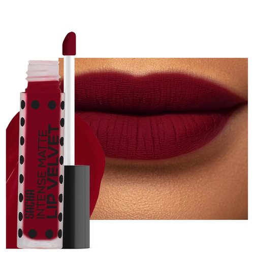 Sacha Cosmetics Intense Matte Lip Velvet Liquid Lipstick - Long-Lasting Velvet Finish, 0.2 fl oz