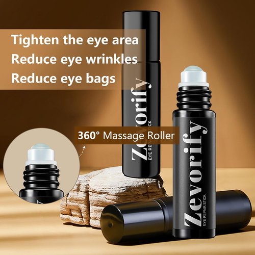 Skiennix Eye Repair Stick for Men - Caffeine Under Eye Roller for Dark Circles & Puffiness, 0.34 Fl Oz