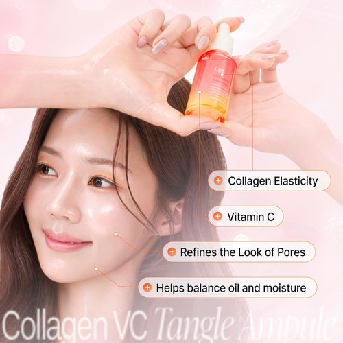 I.st Collagen VC Bounce Ampoule - Korean Vitamin C Dual Effect Face Serum for Hydration | 1.01 Fl Oz
