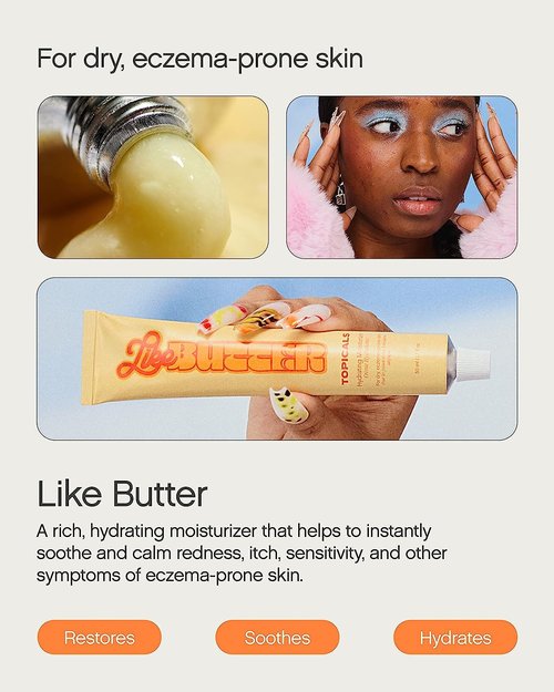 Topicals Like Butter Moisturizer - Soothing Relief for Dry, Sensitive & Eczema-Prone Skin | Hydrating Face & Body Cream (1.7 Fl Oz)