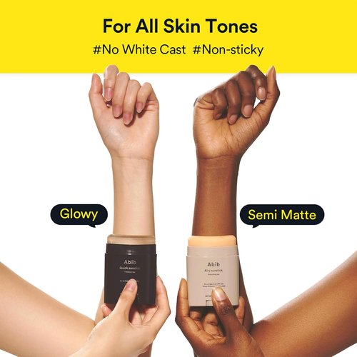 Abib Airy Sunstick SPF 50+ | Broad Spectrum Semi-Matte Sunscreen Stick for Oily Skin - 0.81 oz