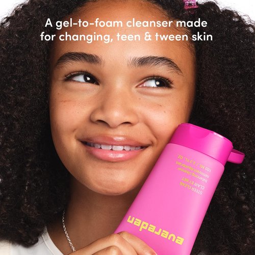 Evereden Pre-Teen Collection: Triple Green Tea Steer Clear Balancing Jelly Cleanser Face Wash, Let's Bounce Gel-Cream Face Moisturizer, & Balance Up Water-Based Toner Pads for Face