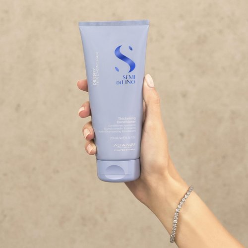 ALFAPARF MILANO Semi Di Lino Thickening Conditioner - Peptides & Amino Acids - For Fine & Thin Hair - Adds Volume & Softness