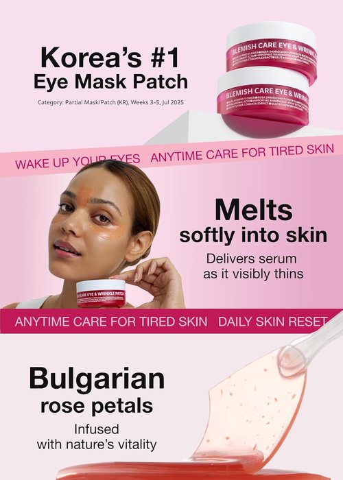 ISOI Blemish Care Under Eye Patch - Hydrating Gel Eye Masks for Dark Circles & Puffiness | 90 Pcs, 3.17 Oz