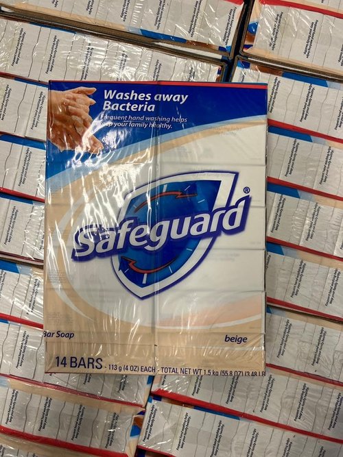 Safeguard 14 bars 4 ounce (113 gram) each beige washes away bacteria antibacterial soap bar