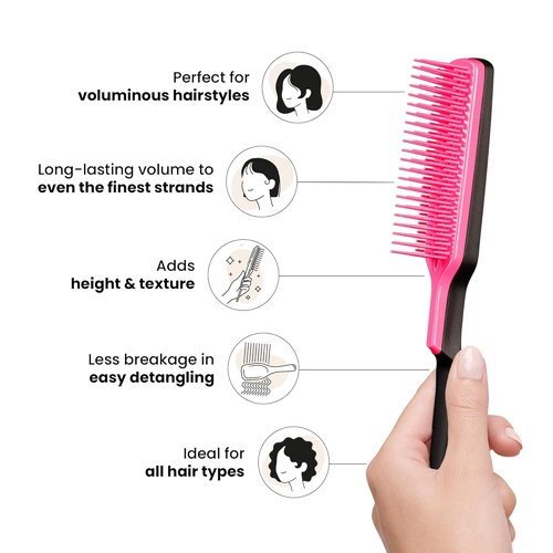 Tangle Teezer Ultimate Volumizer Brush - Adds Texture & Volume for All Hair Types | Pink Embrace