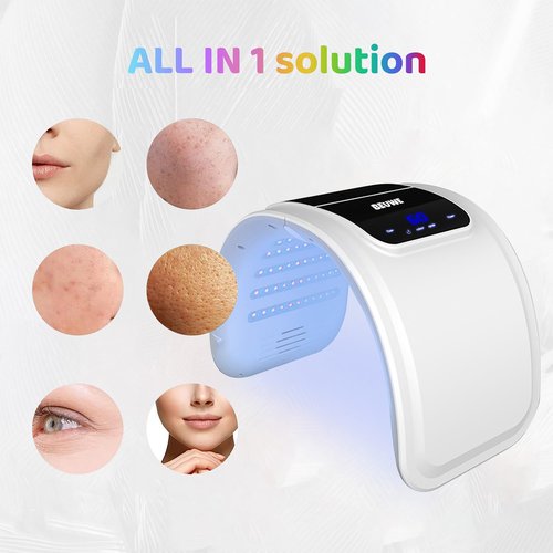 Red-Light-Therapy-for-Face，Led Face Mask Light Therapy Red & Blue Rejuvenation Tool SPA Equipment Led Neck Body Hand Mask for Skincare at Home