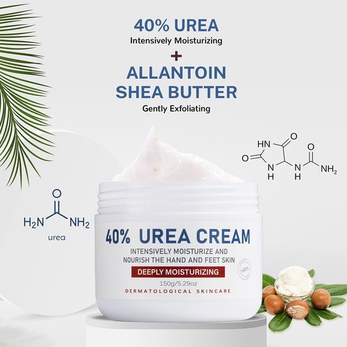 OUKEYA Urea Cream 40 Percent,Foot & Hand Cream for Dry Cracked,Urea Lotion for Feet Maximum Strength(2 Packs)