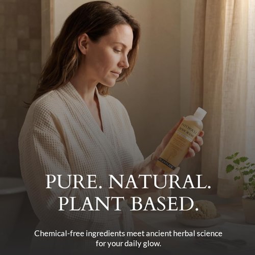 Plantlife Patchouli Body Wash - Gentle, Moisturizing Formula with Natural Ingredients - 14 oz, GMO & Gluten Free