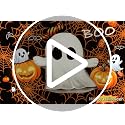 Halloween Table Runner Ghost Pumpkin Spider Web 13x72 Inches - Black & Orange