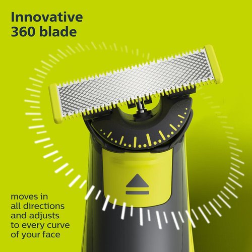 Philips Norelco OneBlade 360 Blades, Genuine Replacement Blades for OneBlade Electric Shaver and Trimmer, Durable Stainless Steel, 5 Pack, QP450/80