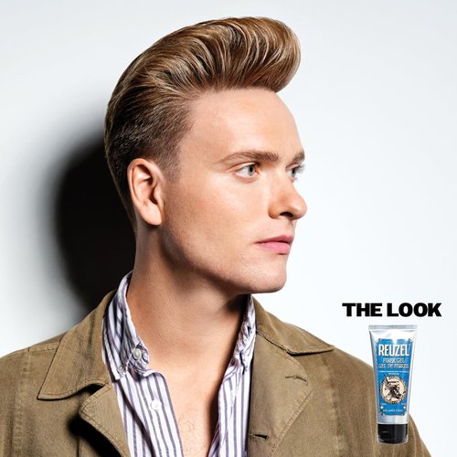 Reuzel Fiber Gel For Men - Alcohol-Free, Non-Sticky Formula - Adds Fullness & Structure - Easy Wash | Sugary Rum Scent