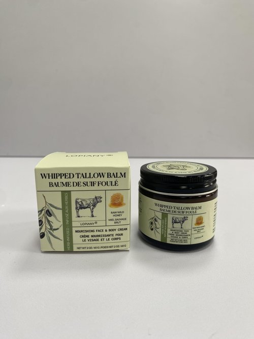 LOPIANY Beef Tallow for Skin, Beef Tallow and Honey Balm, All-Natural Face Body Moisturizer Nourishes and Hydrates the Skin, Grass Fed Whipped Balm Infused with Raw Wild Honey 2oz