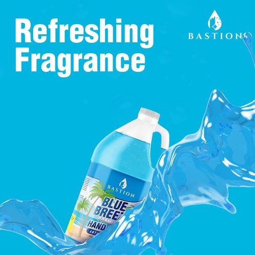 Bastion Blue Breeze Antibacterial Foaming Hand Soap - 1 Gallon Refill | Rich Lather & Moisturizing Formula