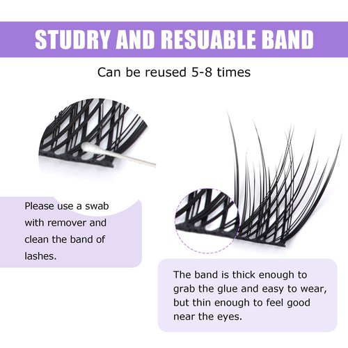 GAQQI Lash Clusters, Eyelash Clusters 120PCS C Curl Individual Lashes, Wispy Cluster Eyelash Extension 10-16mm Mixed Length, Natural Looking Cluster Lashes （GQ03, C Curl, 10-16mm)
