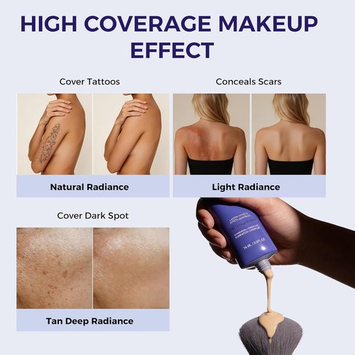 Regine Switzerland Body Coverage Perfector - Long-Lasting Tattoo Concealer for Uneven Skin, 2.5 oz, Light