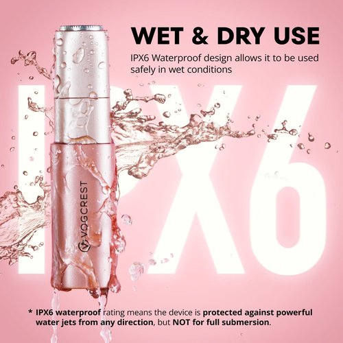 VG VOGCREST Nose Trimmer for Women: 2 in 1 Rechargeable Facial Hair Removal - Portable Mini Face Shaver for Chin Lip Peach Fuzz Ideal for Travel Use