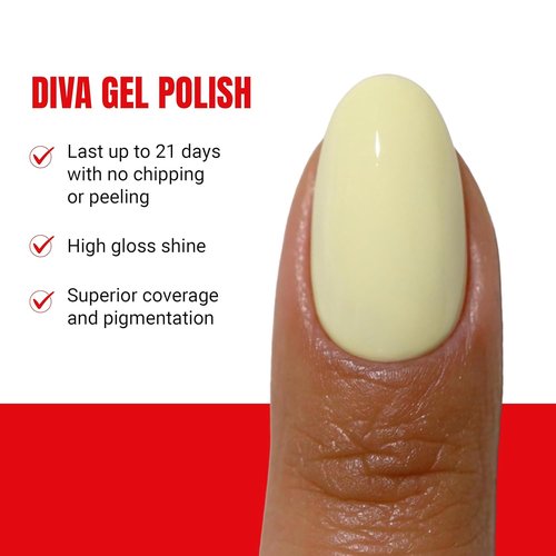 DND Gel Polish Set - Coquette Collection | UV/LED Gel & Air Dry Nail Lacquer Duo - 083 Lemon Sorbet, 0.5 Fl Oz
