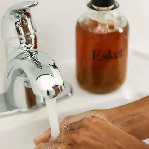 ESKER Calendula Hand Cleanser - Luxury Plant-Based Foaming Wash | Essential Oils in Reusable Glass Bottle - 16.9 fl oz