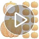 Pumpkin Placemats Set of 12 - Orange Harvest Fall Thanksgiving Table Decor