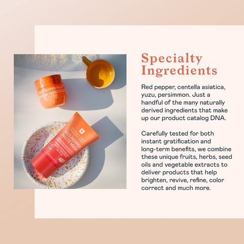 Erborian Red Pepper Paste Face Mask - Energizing & Radiance Boosting Facial Mask for Hydration & Glow with Vitamins C & E, Antioxidants & Soothing Liquorice Extract - Korean Skin Therapy – 0.6 oz