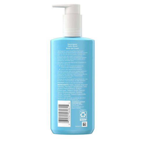Neutrogena Hydro Boost Body Gel Cream - Hydrating Moisturizer with Hyaluronic Acid, 8.5 oz
