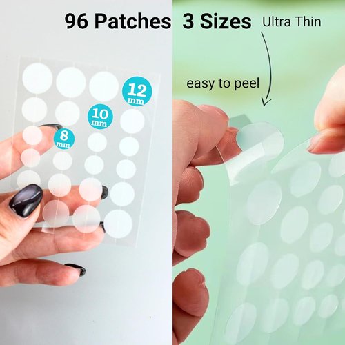 Skiennix Hydrocolloid Pimple Patches - Invisible Acne Treatment with Salicylic Acid & Tea Tree Oil | 96 Pcs, Waterproof & Hypoallergenic