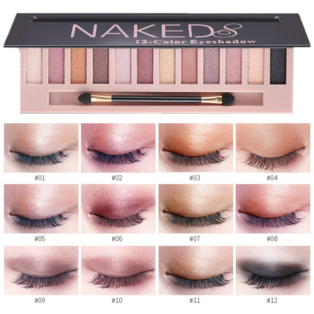 Sulily Eyeshadow Palette Kit - 12 Colors in Matte & Shimmer | Waterproof Professional Makeup for Women
