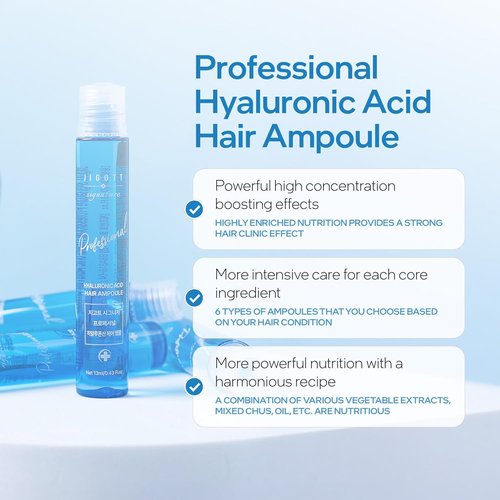 Jigott - Signature Professional Hyaluronic Hair Ampoule | K-Beauty Treatment, 13ml (Pack of 10)
