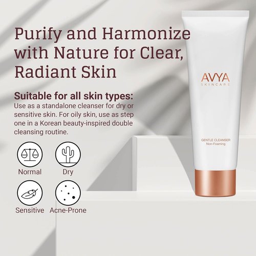 Avya Skincare Gentle Face Cleanser - Hyaluronic & Salicylic Acid for Exfoliation | 30ml (1oz)