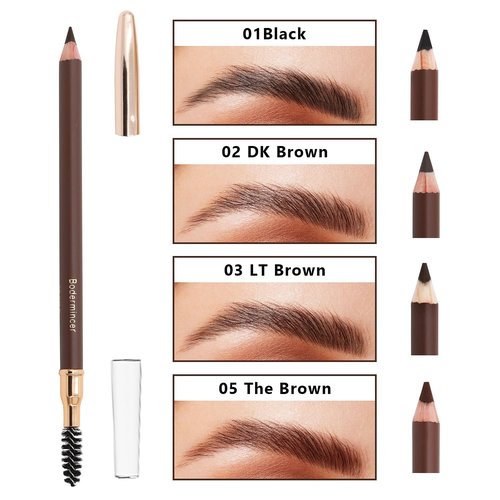 BODERMINCER Eyebrow Pencil - Long-Lasting Waterproof Liner in 5 Colors | Light Brown (3#)