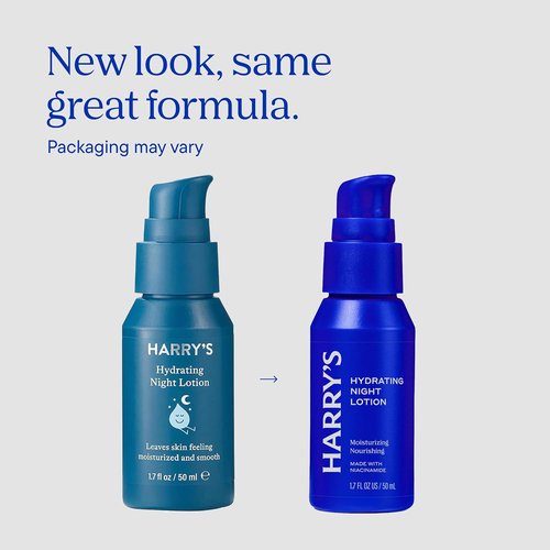 Harry's Hydrating Night Lotion - Lightweight Face Moisturizer, 1.7 Fl Oz | 2-Pack for Radiant Skin