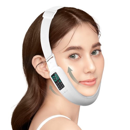 Ceymodir Intelligent Electric Double Chin and V-Shaped Face Machine with 8 Modes & 15 Adjustable Intensities - Women's V-Face Device