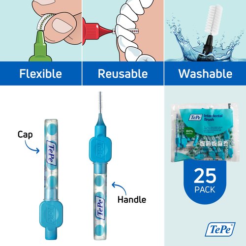 TEPE Original Interdental Brushes 0.6 mm Blue 25 pcs